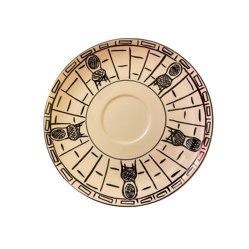 Set Of 4 Mikasa Parisian Scenes Saucers Plates Susan Steinberg Cafe Chairs HK114